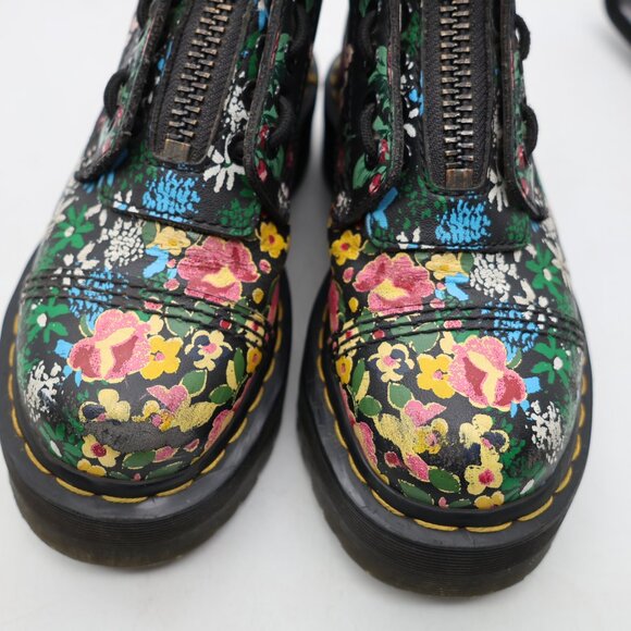Doc Dr. Martens Sinclair Hi Floral Platform Boot Women's Size 5 Lace up Zip - Picture 10 of 12